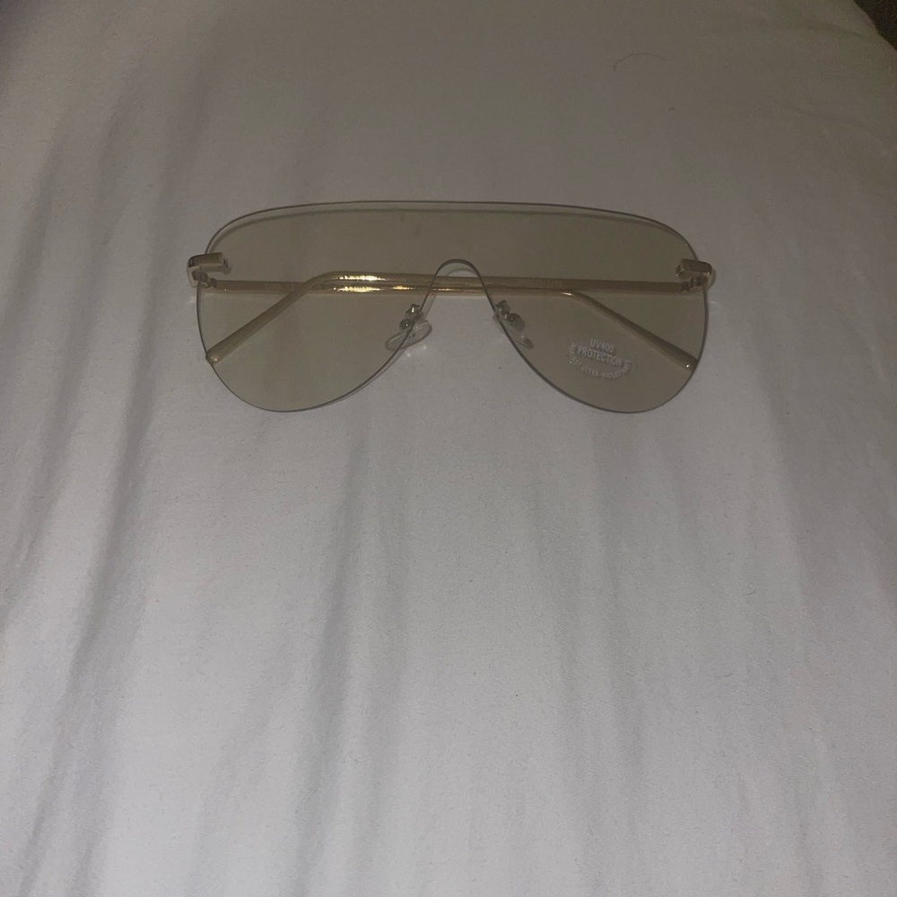Oversized Clear Aviator Sunglasses